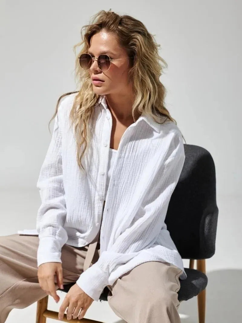 100% Cotton Summer Shirt for Men - Lightweight Casual Short Sleeve Top for Warm Weather Wear