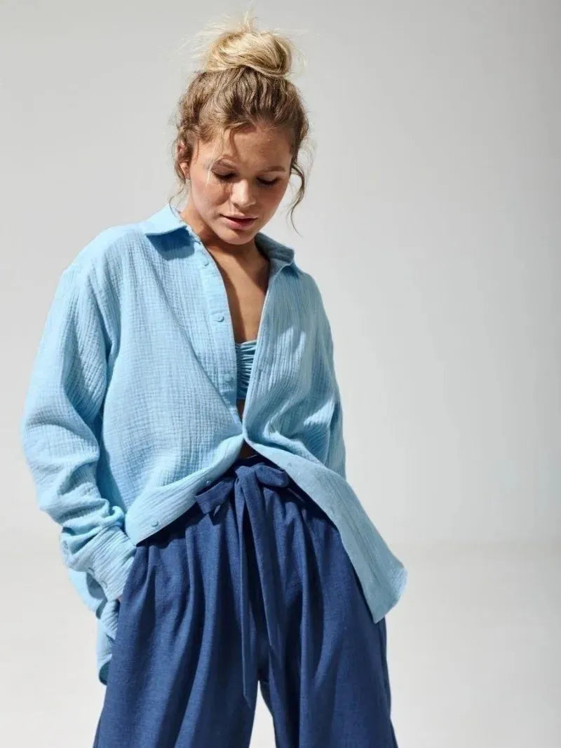 100% Cotton Summer Shirt for Men - Lightweight Casual Short Sleeve Top for Warm Weather Wear