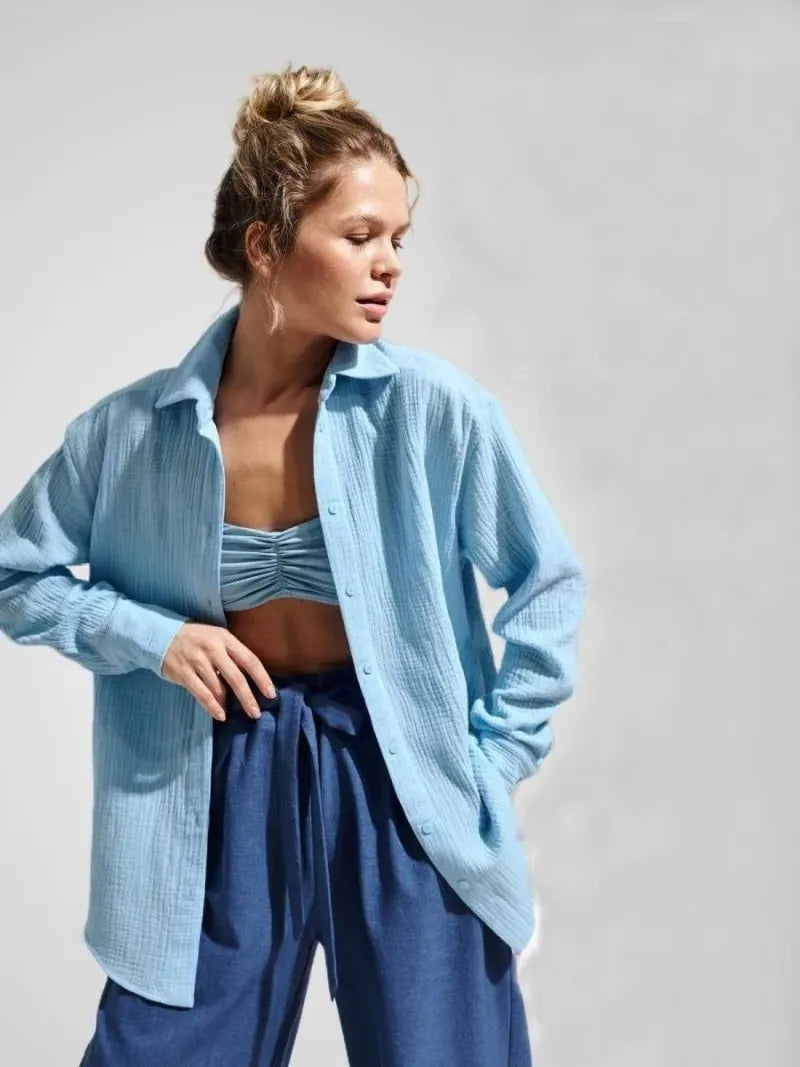 100% Cotton Summer Shirt for Men - Lightweight Casual Short Sleeve Top for Warm Weather Wear