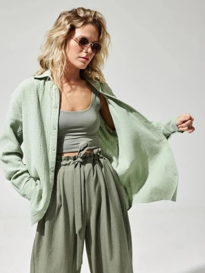 100% Cotton Summer Shirt for Men - Lightweight Casual Short Sleeve Top for Warm Weather Wear