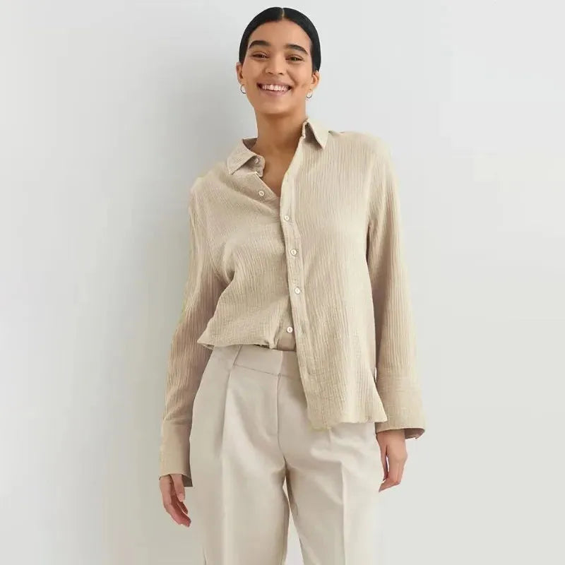 100% Cotton Summer Shirt for Men - Lightweight Casual Short Sleeve Top for Warm Weather Wear