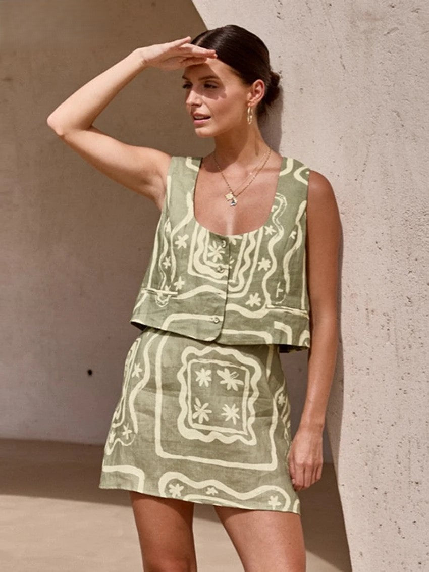 Alessia 3-Piece Lounge Set - Soft Cotton Fabric - Casual Chic Style - Perfect for Relaxing at Home