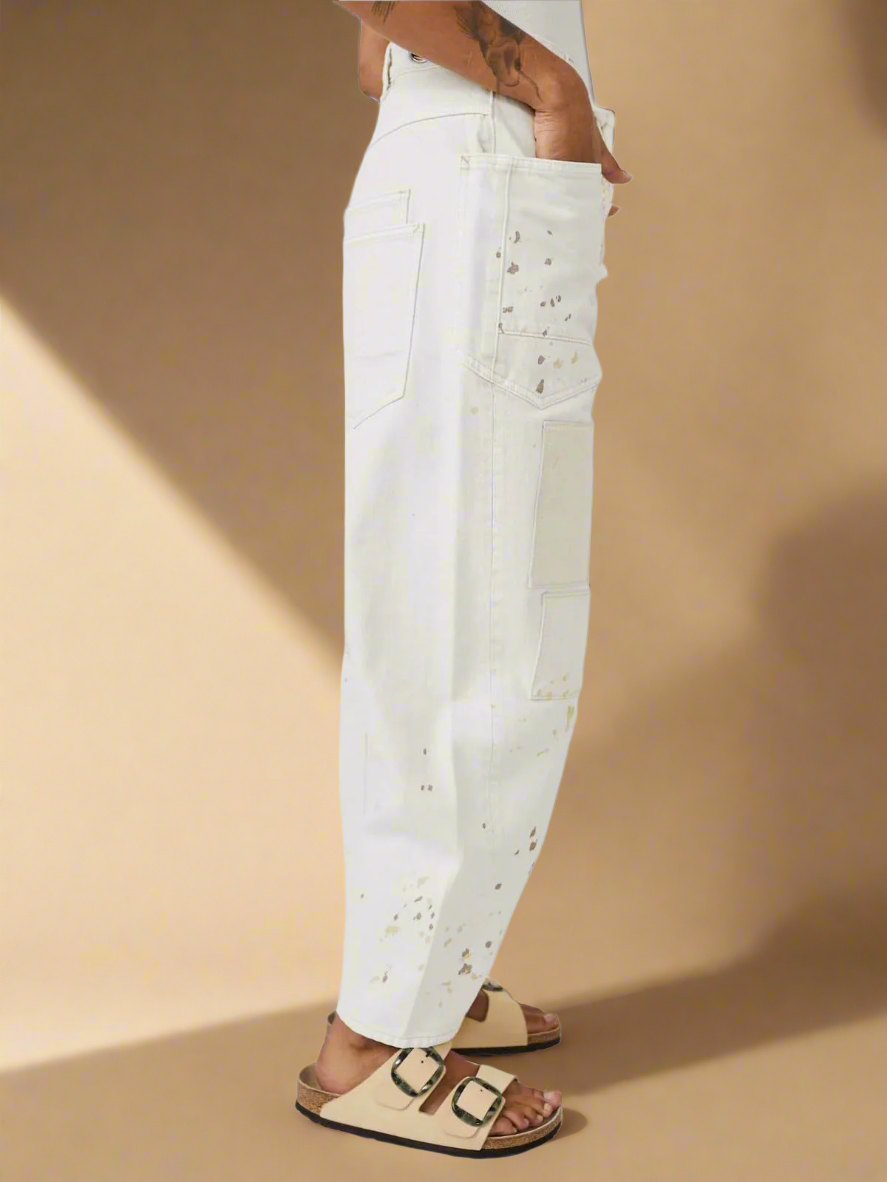 Artisan Cotton Blend Pants for Women | Casual Chic Style | Versatile Everyday Wear | Available in Multiple Sizes