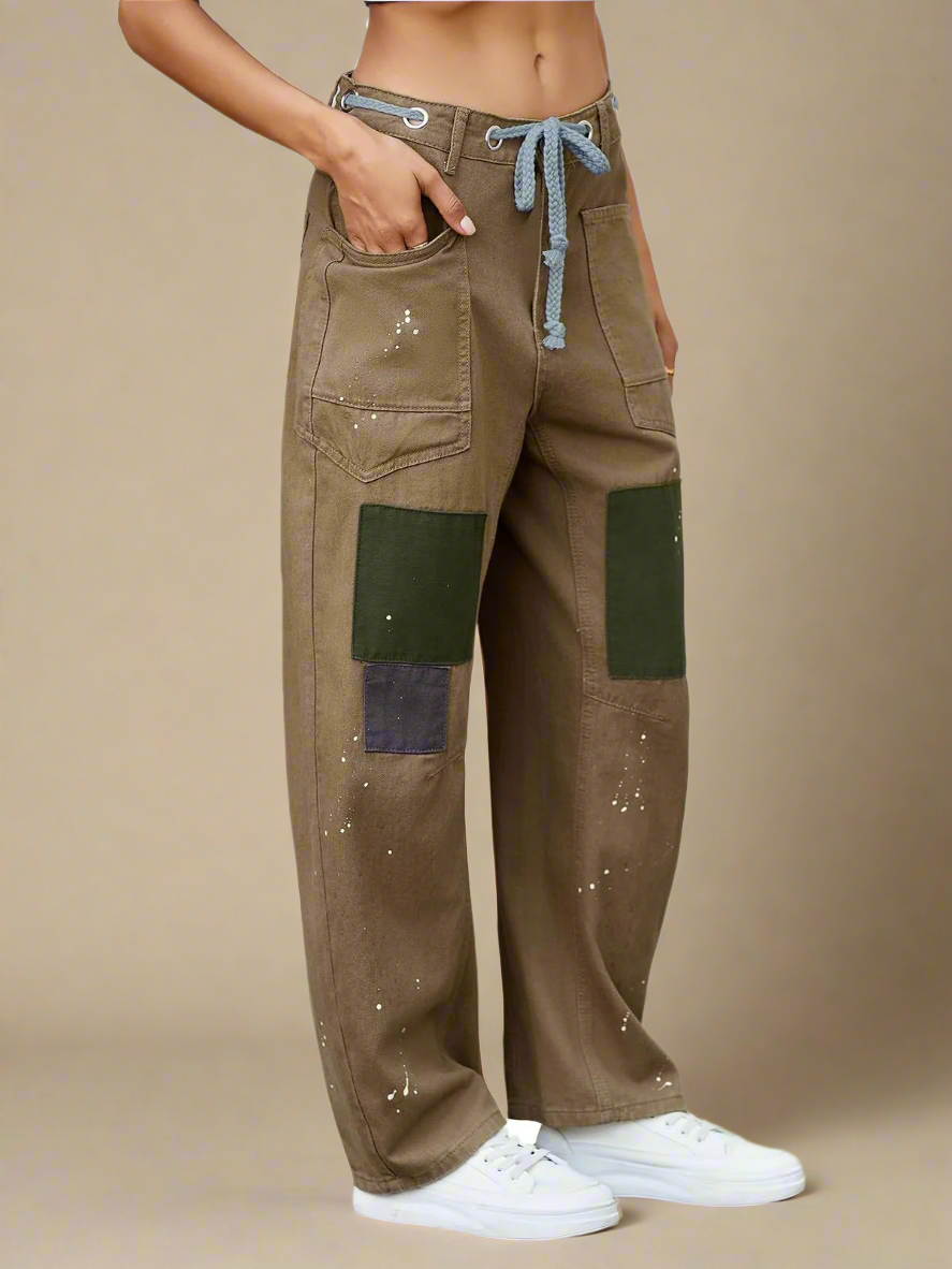 Artisan Cotton Blend Pants for Women | Casual Chic Style | Versatile Everyday Wear | Available in Multiple Sizes