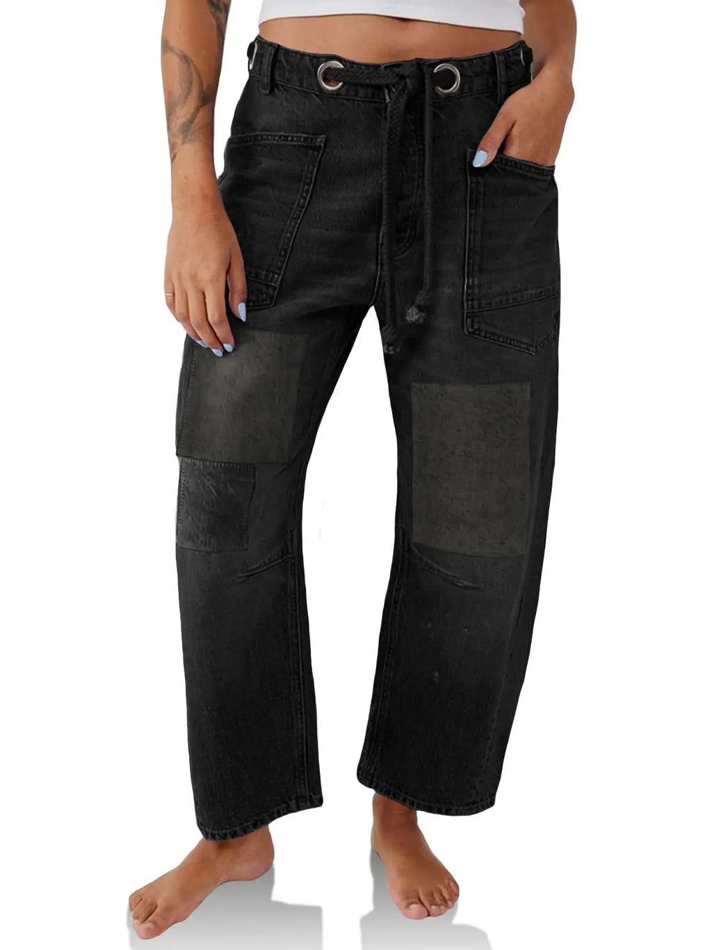Artisan Cotton Blend Pants for Women | Casual Chic Style | Versatile Everyday Wear | Available in Multiple Sizes