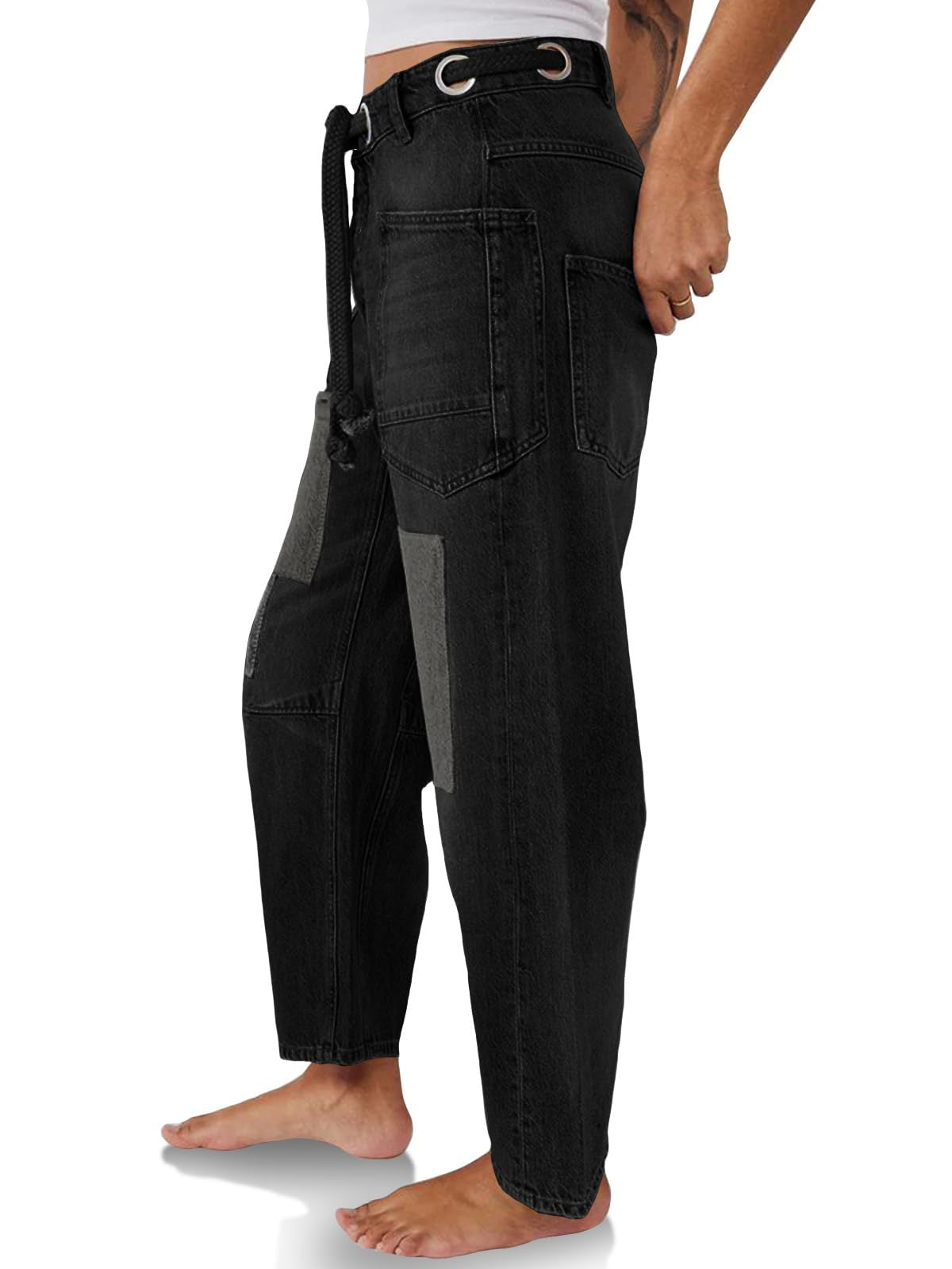 Artisan Cotton Blend Pants for Women | Casual Chic Style | Versatile Everyday Wear | Available in Multiple Sizes