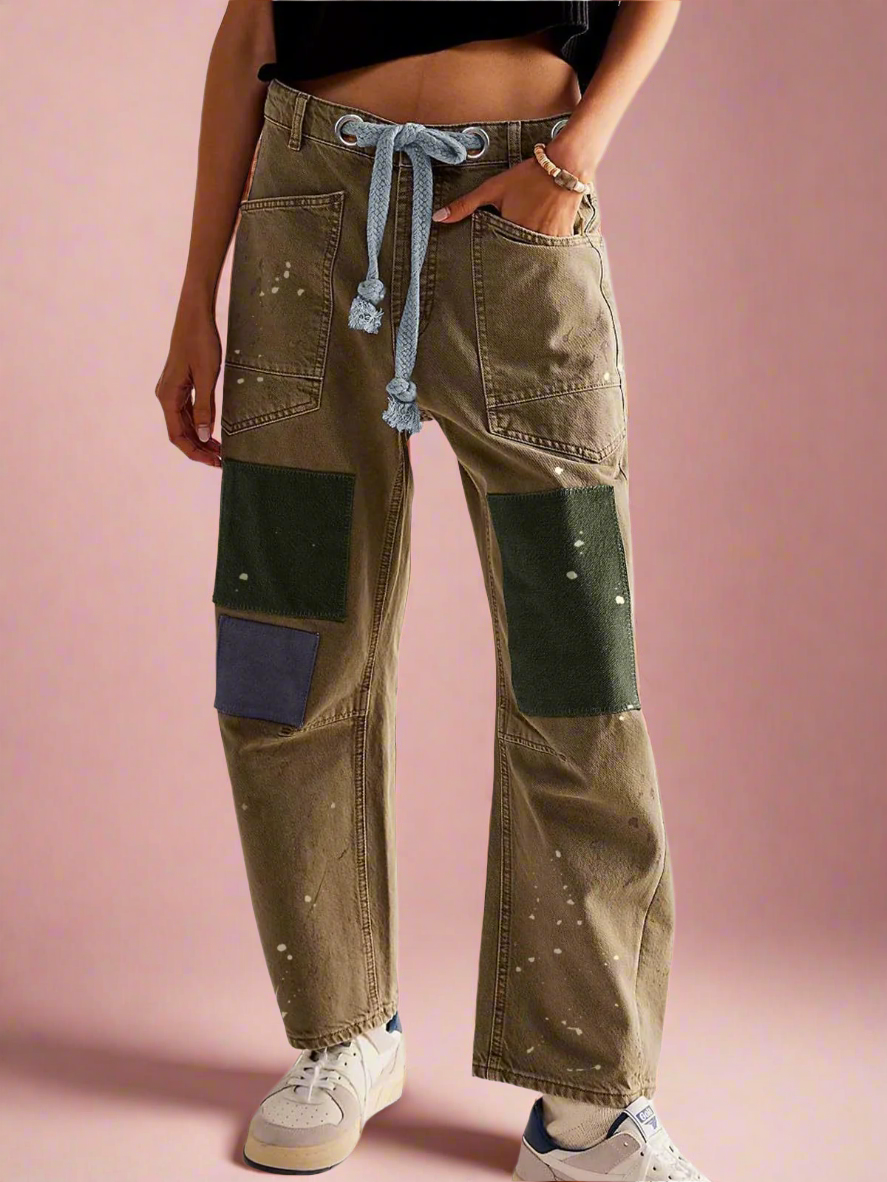 Artisan Cotton Blend Pants for Women | Casual Chic Style | Versatile Everyday Wear | Available in Multiple Sizes