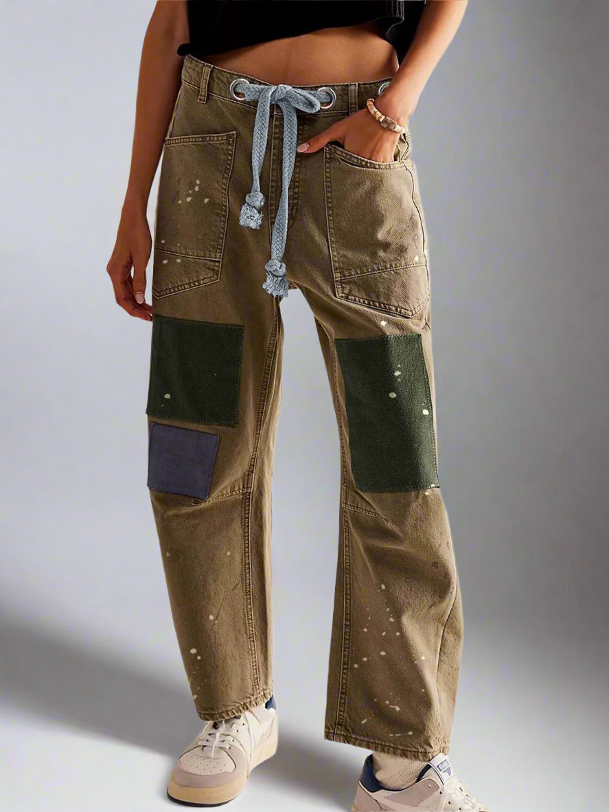 Artisan Cotton Blend Pants for Women | Casual Chic Style | Versatile Everyday Wear | Available in Multiple Sizes