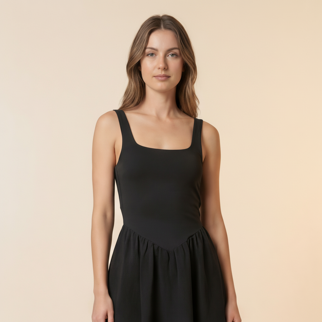 Backless Tie Mini Dress - Lightweight Fabric - Casual Summer Wear - Perfect for Parties and Events