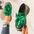 Bowknot Retro Thick-Soled Shoes