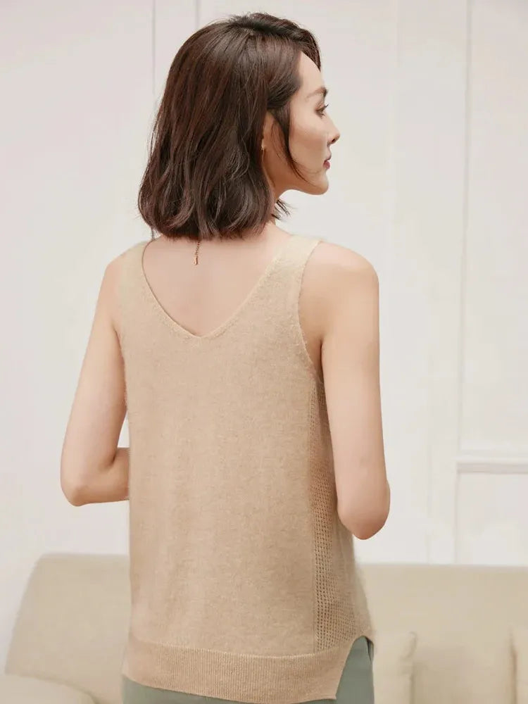 Cashmere V-Neck Sweater for Women - Soft, Lightweight Knit - Perfect for Casual Wear or Layering