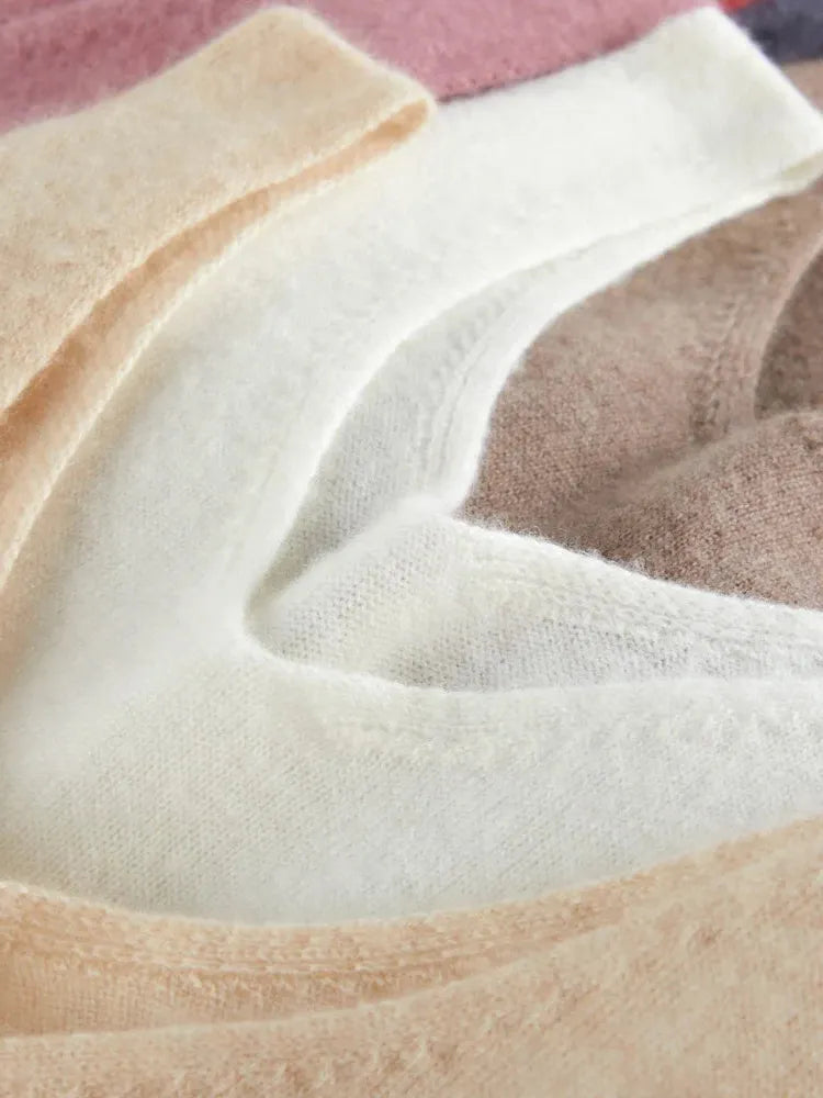 Cashmere V-Neck Sweater for Women - Soft, Lightweight Knit - Perfect for Casual Wear or Layering