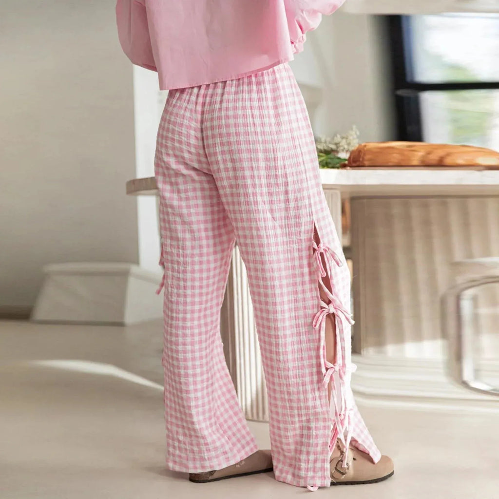 Checkered Cotton Trousers for Casual Wear - Comfortable Fit, Versatile Design, Perfect for Everyday Outfits