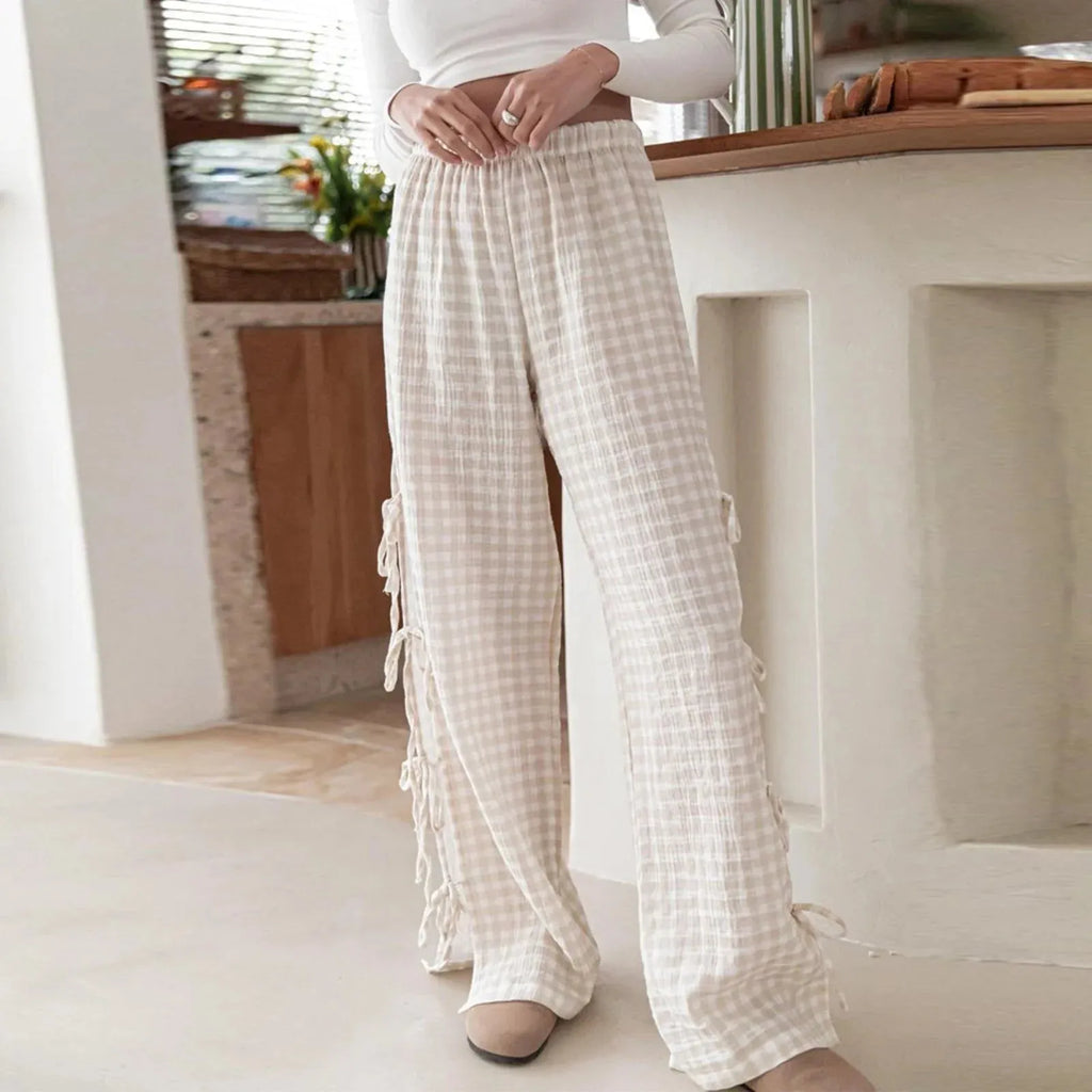 Checkered Cotton Trousers for Casual Wear - Comfortable Fit, Versatile Design, Perfect for Everyday Outfits