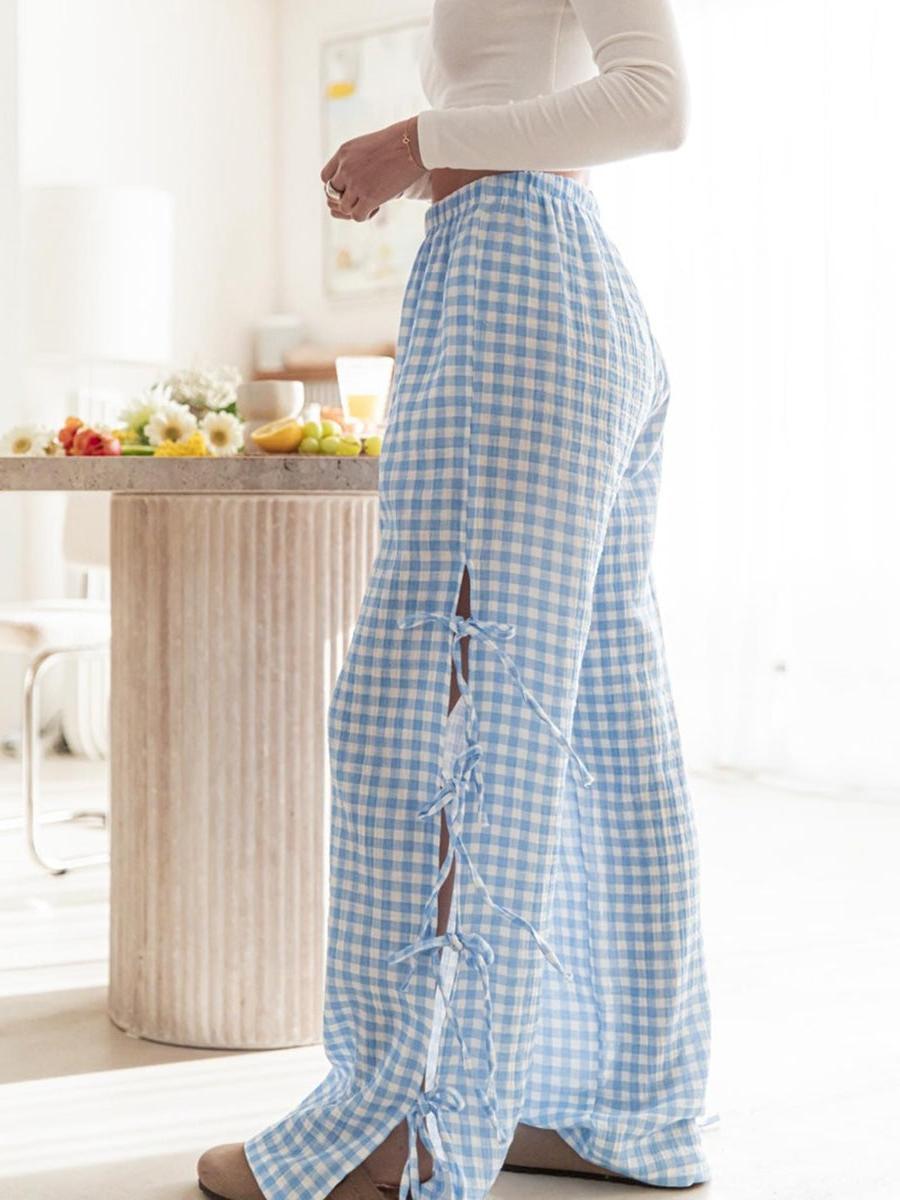 Checkered Cotton Trousers for Casual Wear - Comfortable Fit, Versatile Design, Perfect for Everyday Outfits