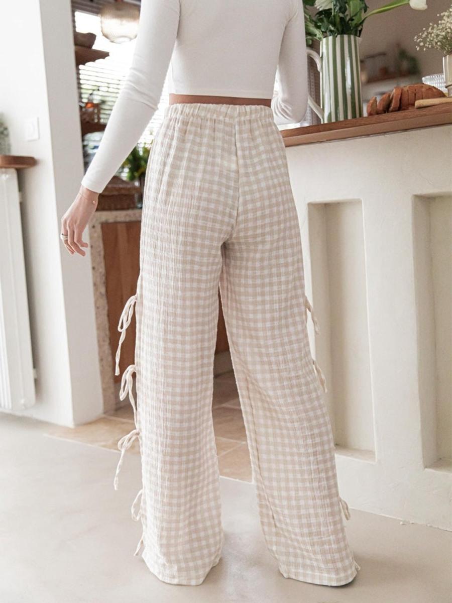 Checkered Cotton Trousers for Casual Wear - Comfortable Fit, Versatile Design, Perfect for Everyday Outfits