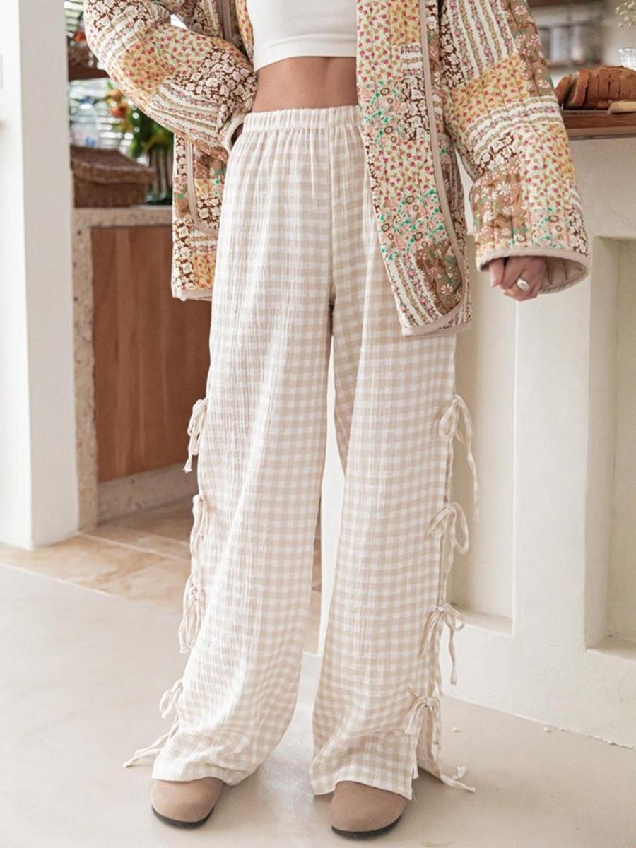 Checkered Cotton Trousers for Casual Wear - Comfortable Fit, Versatile Design, Perfect for Everyday Outfits