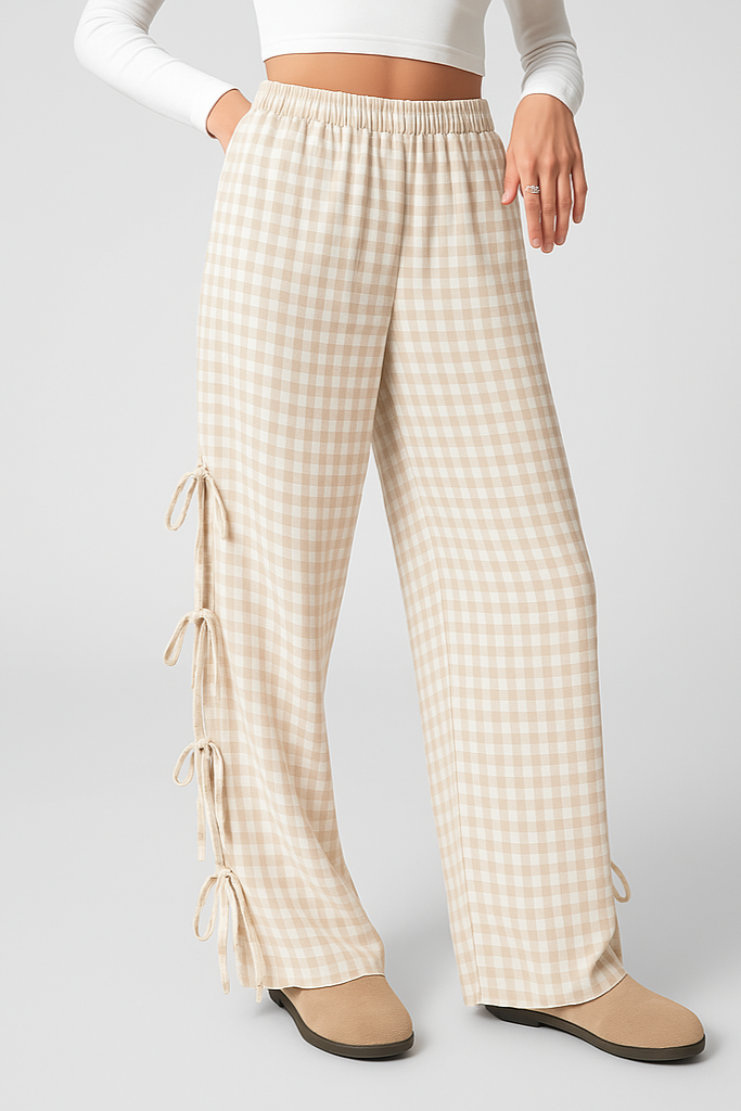 Checkered Cotton Trousers for Casual Wear - Comfortable Fit, Versatile Design, Perfect for Everyday Outfits