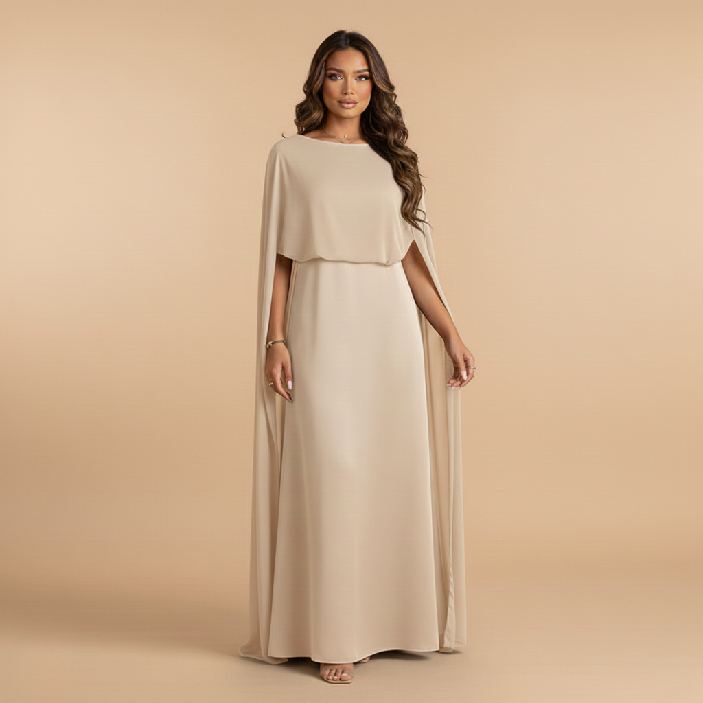 Chiffon Maxi Dress - Elegant Traditional Style for Formal Events and Special Occasions