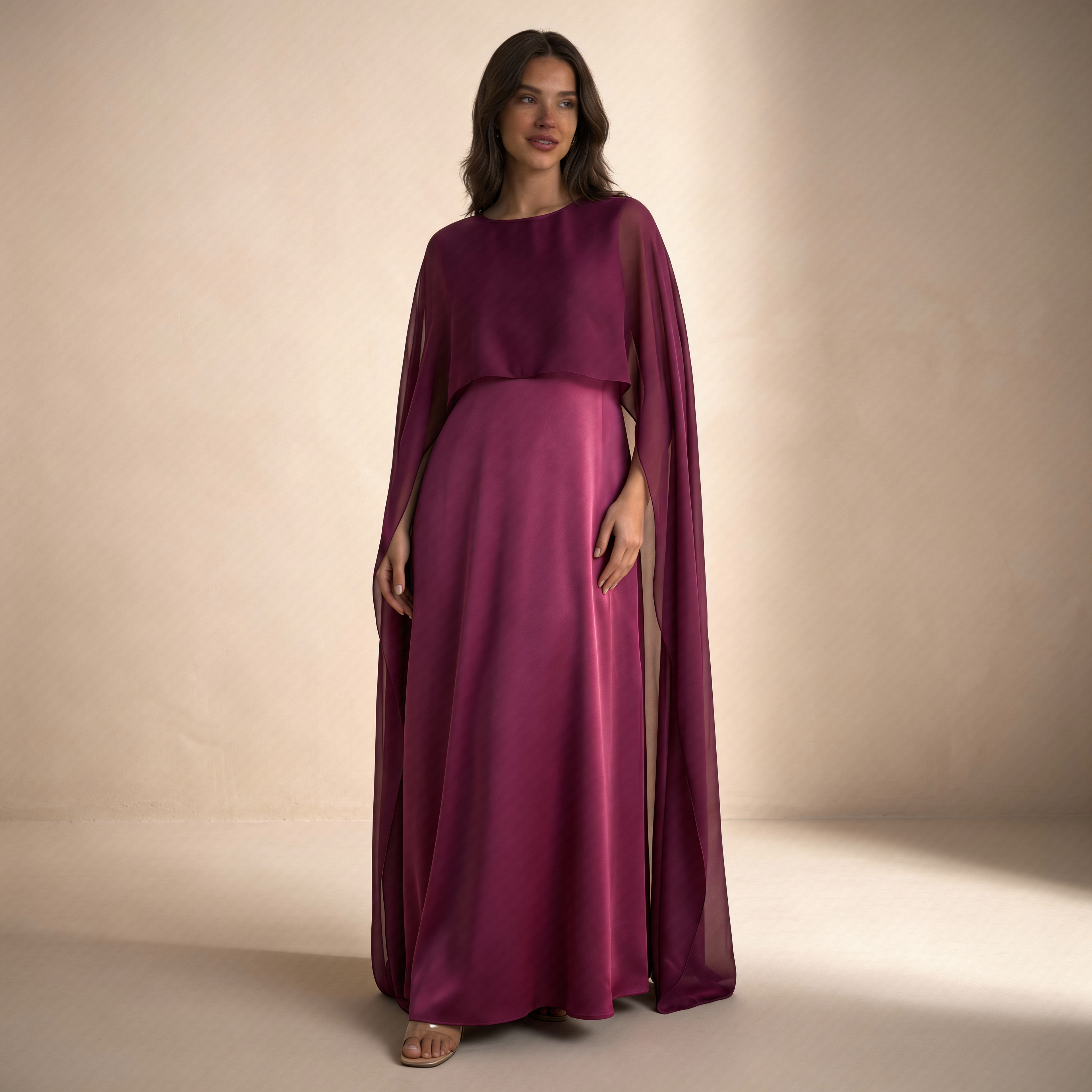 Chiffon Maxi Dress - Elegant Traditional Style for Formal Events and Special Occasions
