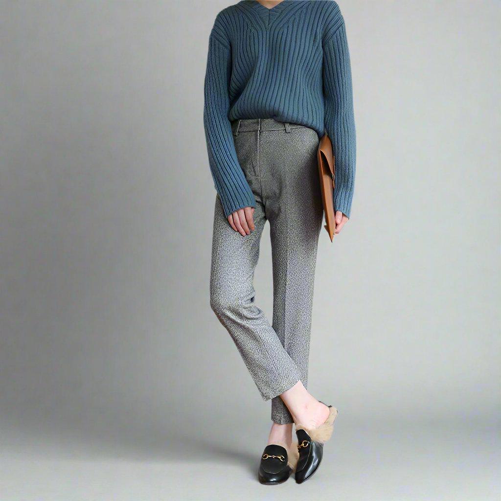 Classic Wool Trousers for Women - Tailored Fit, Versatile Style for Work or Casual Wear