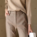 Classic Wool Trousers for Women - Tailored Fit, Versatile Style for Work or Casual Wear