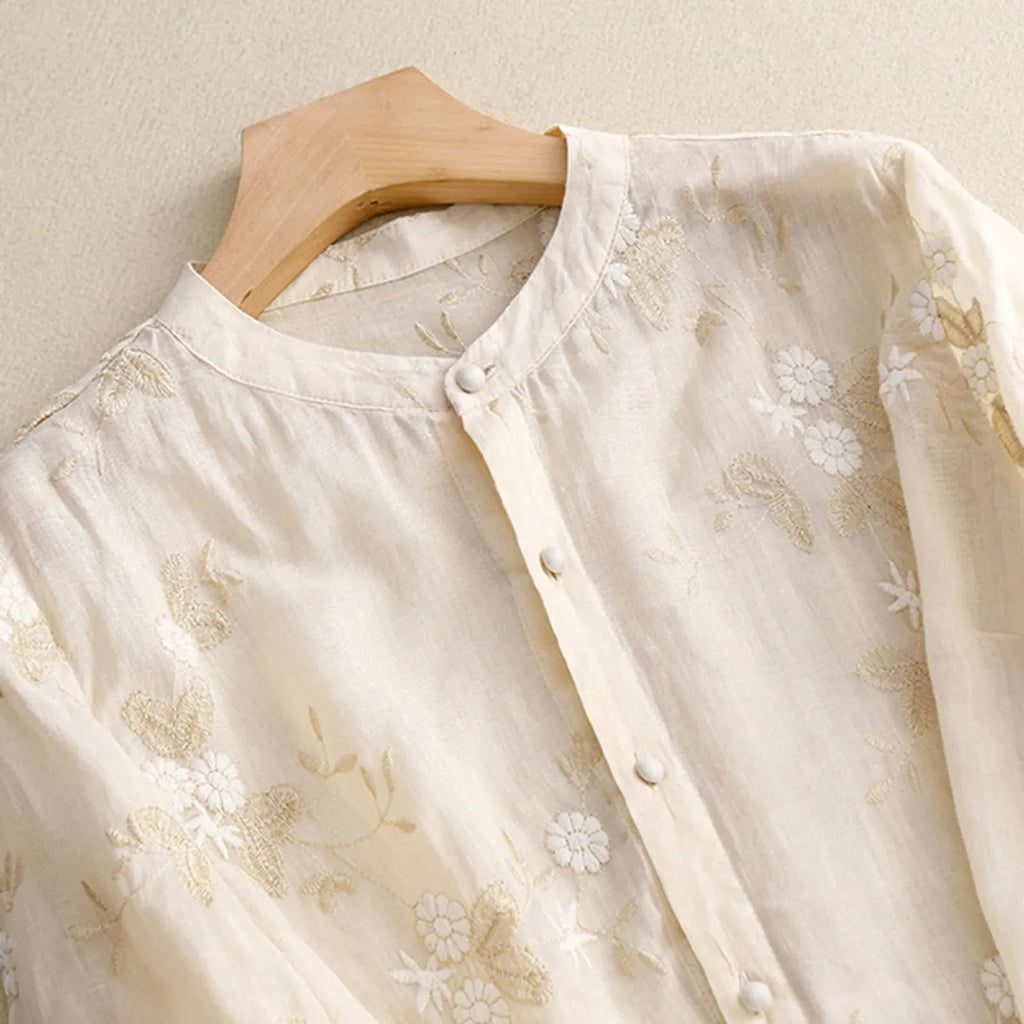 Cotton Blouse for Women - Casual Short Sleeve Top - Lightweight and Breathable - Perfect for Everyday Wear