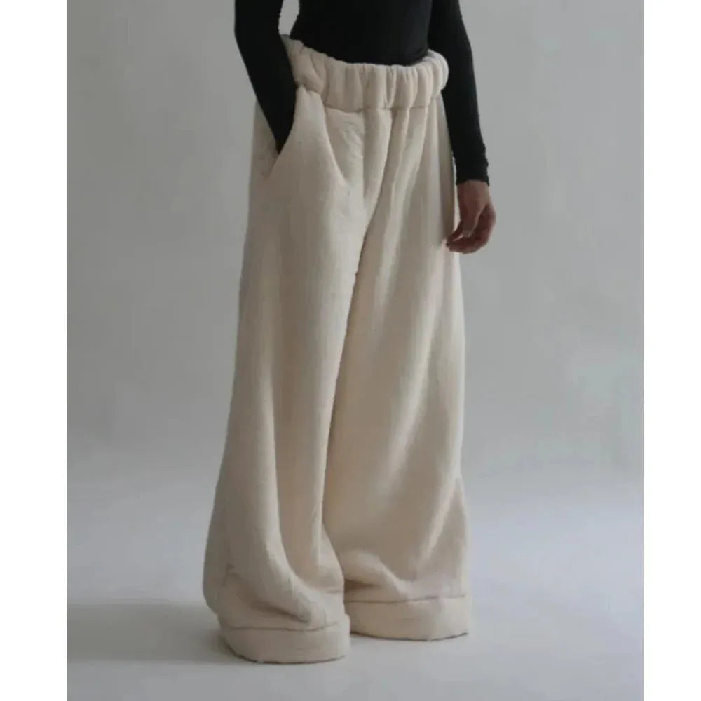 Cotton Lounge Trousers for Women - Comfortable Casual Pants for Relaxation and Home Wear - Soft Fabric, Adjustable Waist