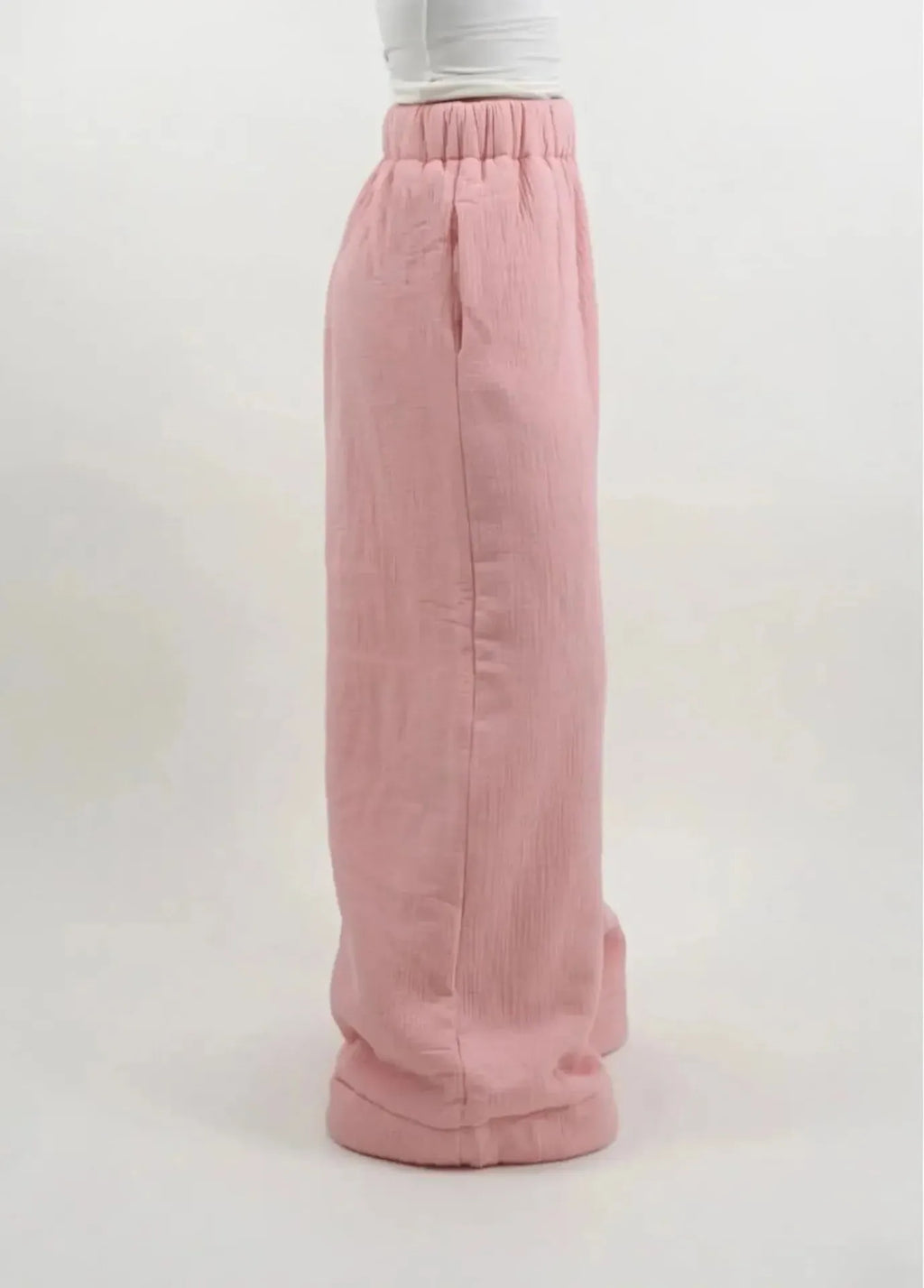 Cotton Lounge Trousers for Women - Comfortable Casual Pants for Relaxation and Home Wear - Soft Fabric, Adjustable Waist