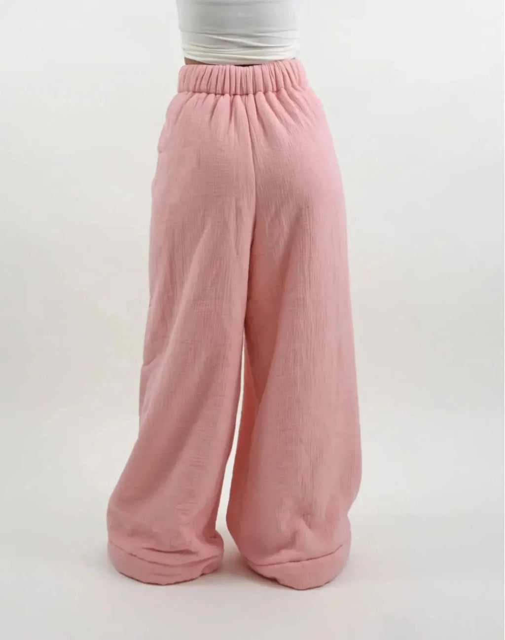 Cotton Lounge Trousers for Women - Comfortable Casual Pants for Relaxation and Home Wear - Soft Fabric, Adjustable Waist