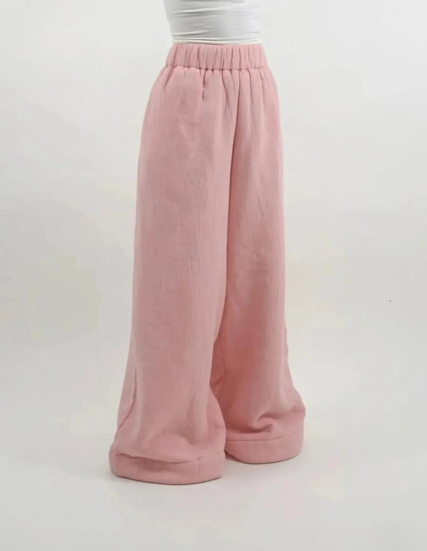 Cotton Lounge Trousers for Women - Comfortable Casual Pants for Relaxation and Home Wear - Soft Fabric, Adjustable Waist