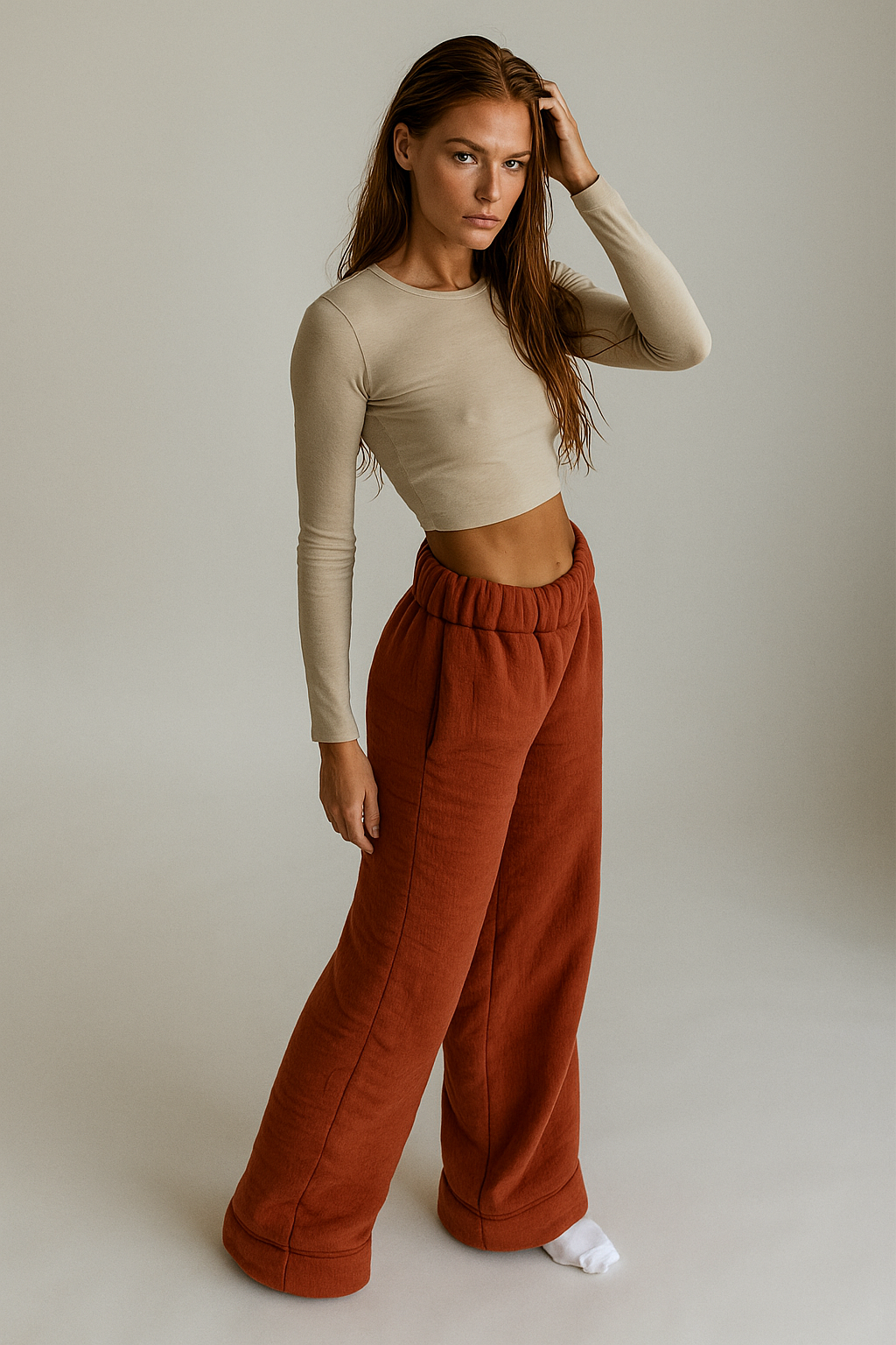 Cotton Lounge Trousers for Women - Comfortable Casual Pants for Relaxation and Home Wear - Soft Fabric, Adjustable Waist