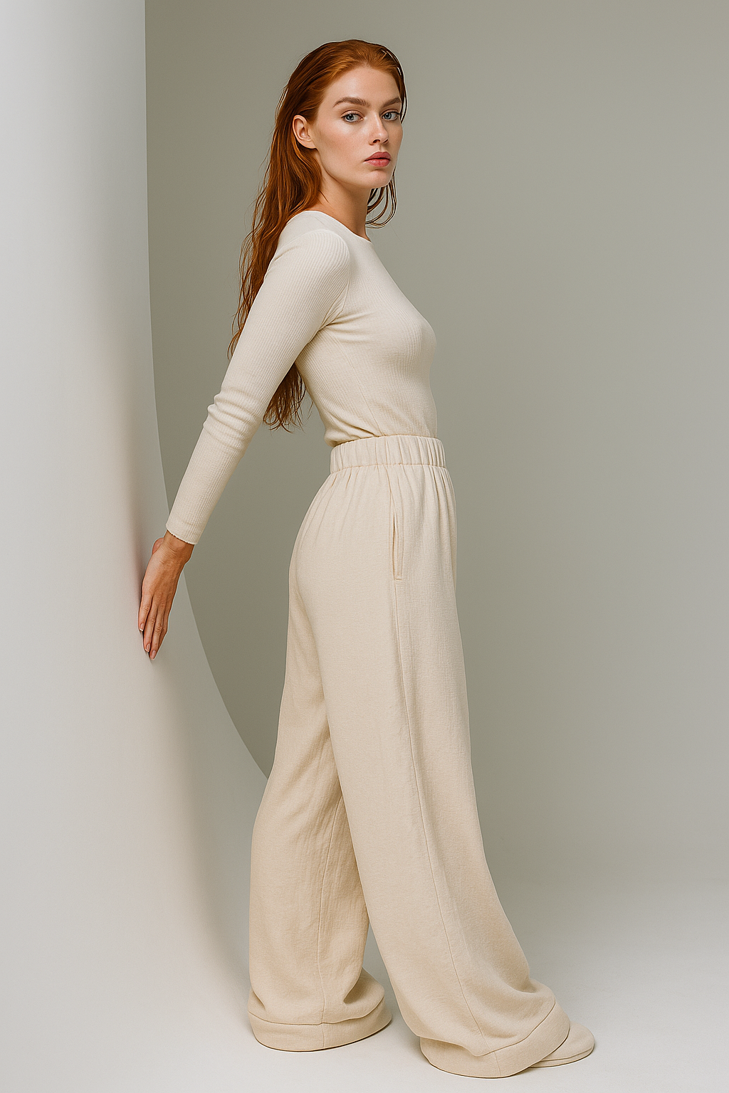 Cotton Lounge Trousers for Women - Comfortable Casual Pants for Relaxation and Home Wear - Soft Fabric, Adjustable Waist