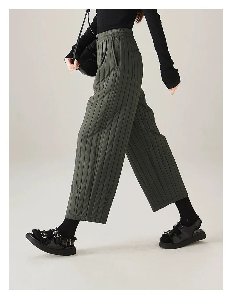 Cotton Wide-Leg Pants for Women - Comfortable Casual Trousers for Everyday Wear - Versatile Fashion Bottoms