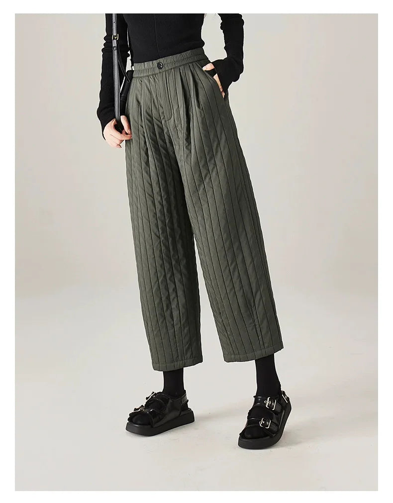 Cotton Wide-Leg Pants for Women - Comfortable Casual Trousers for Everyday Wear - Versatile Fashion Bottoms