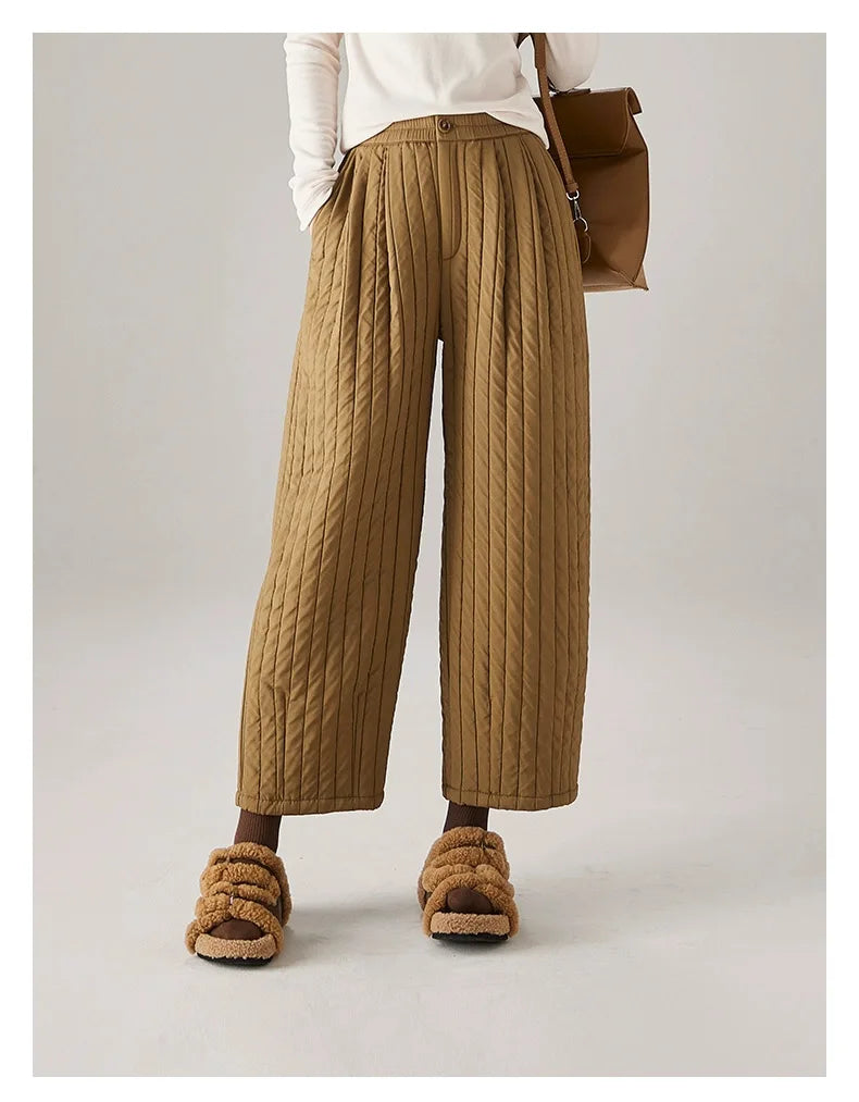 Cotton Wide-Leg Pants for Women - Comfortable Casual Trousers for Everyday Wear - Versatile Fashion Bottoms