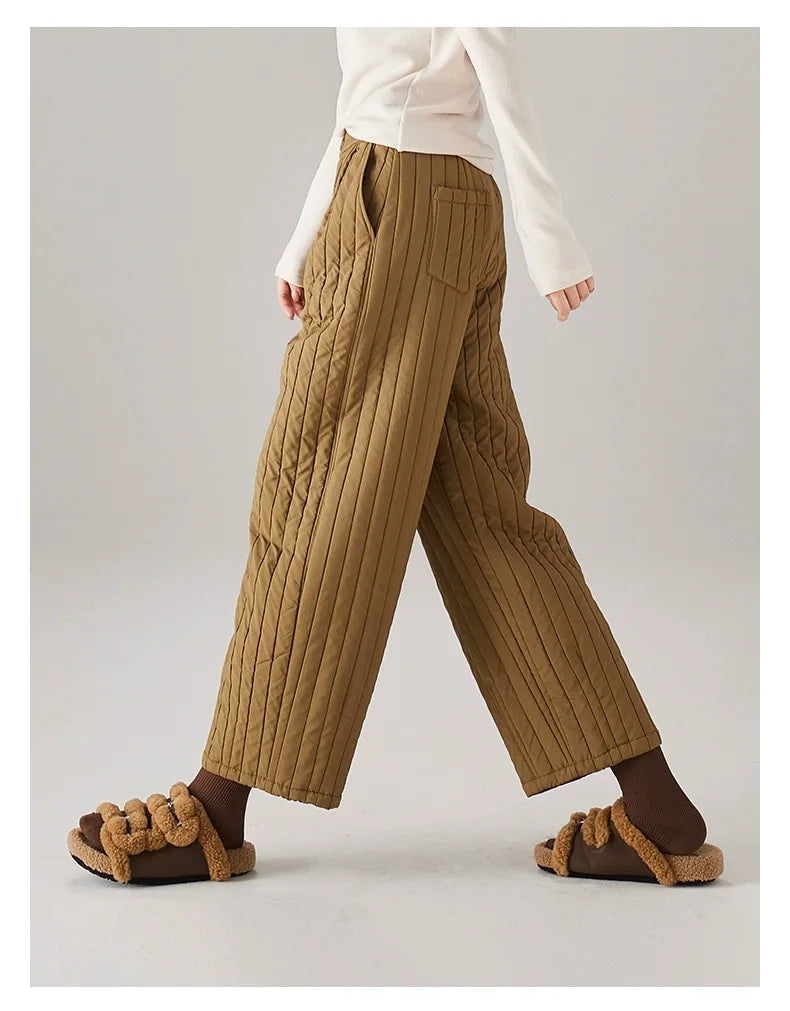 Cotton Wide-Leg Pants for Women - Comfortable Casual Trousers for Everyday Wear - Versatile Fashion Bottoms