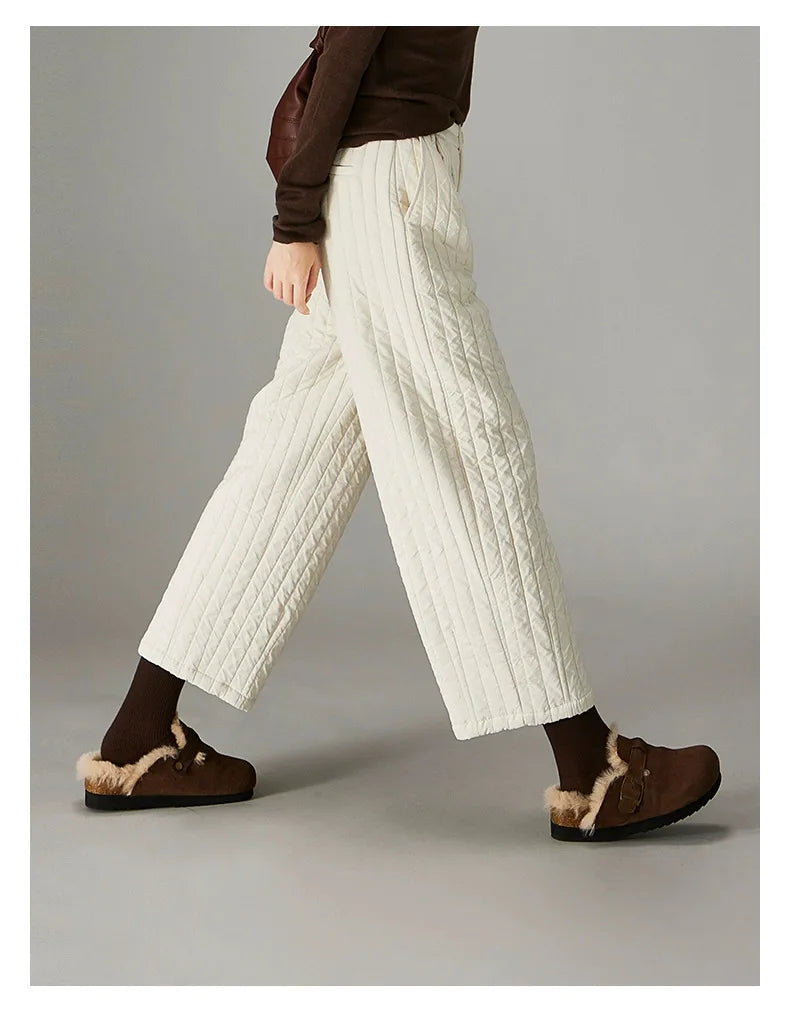 Cotton Wide-Leg Pants for Women - Comfortable Casual Trousers for Everyday Wear - Versatile Fashion Bottoms