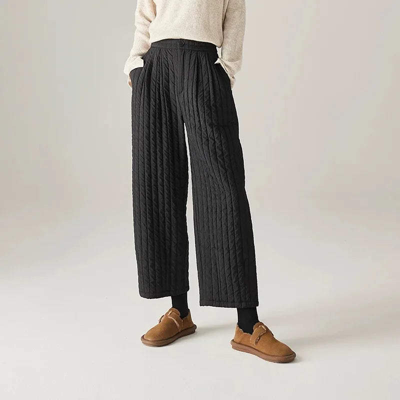 Cotton Wide-Leg Pants for Women - Comfortable Casual Trousers for Everyday Wear - Versatile Fashion Bottoms