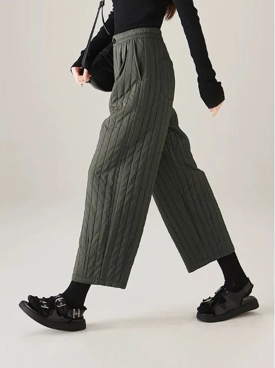 Cotton Wide-Leg Pants for Women - Comfortable Casual Trousers for Everyday Wear - Versatile Fashion Bottoms