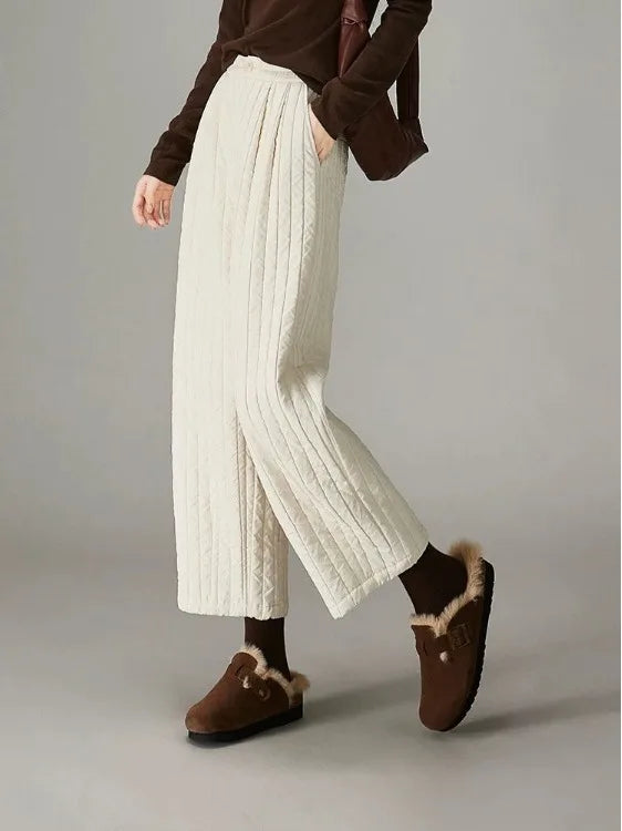 Cotton Wide-Leg Pants for Women - Comfortable Casual Trousers for Everyday Wear - Versatile Fashion Bottoms