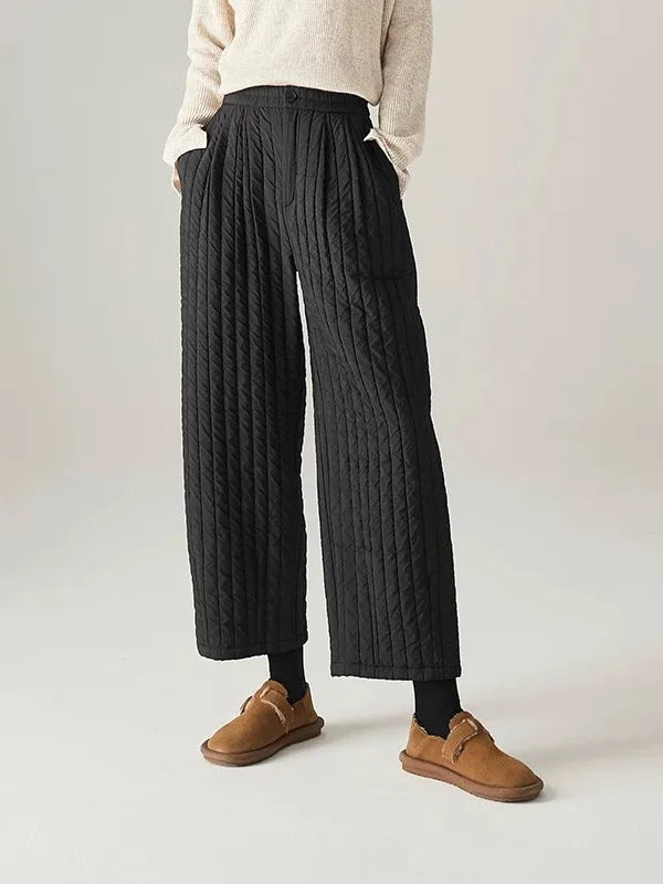 Cotton Wide-Leg Pants for Women - Comfortable Casual Trousers for Everyday Wear - Versatile Fashion Bottoms