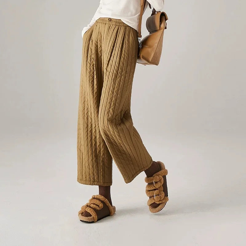 Cotton Wide-Leg Pants for Women - Comfortable Casual Trousers for Everyday Wear - Versatile Fashion Bottoms