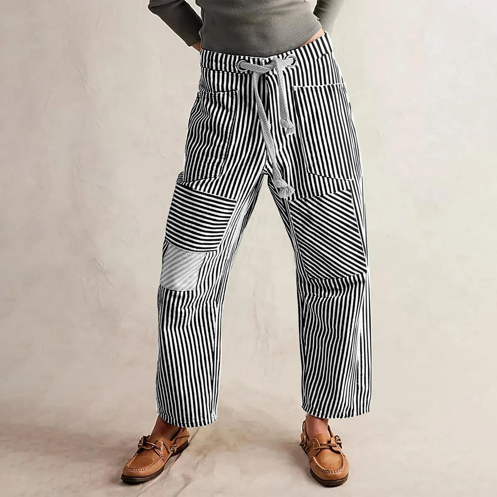 Cove Stripe Pants - Lightweight Cotton Blend - Casual Striped Trousers for Everyday Wear - Available in Multiple Sizes