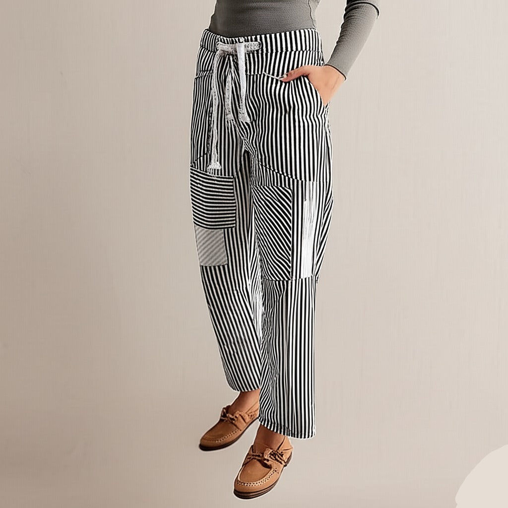 Cove Stripe Pants - Lightweight Cotton Blend - Casual Striped Trousers for Everyday Wear - Available in Multiple Sizes