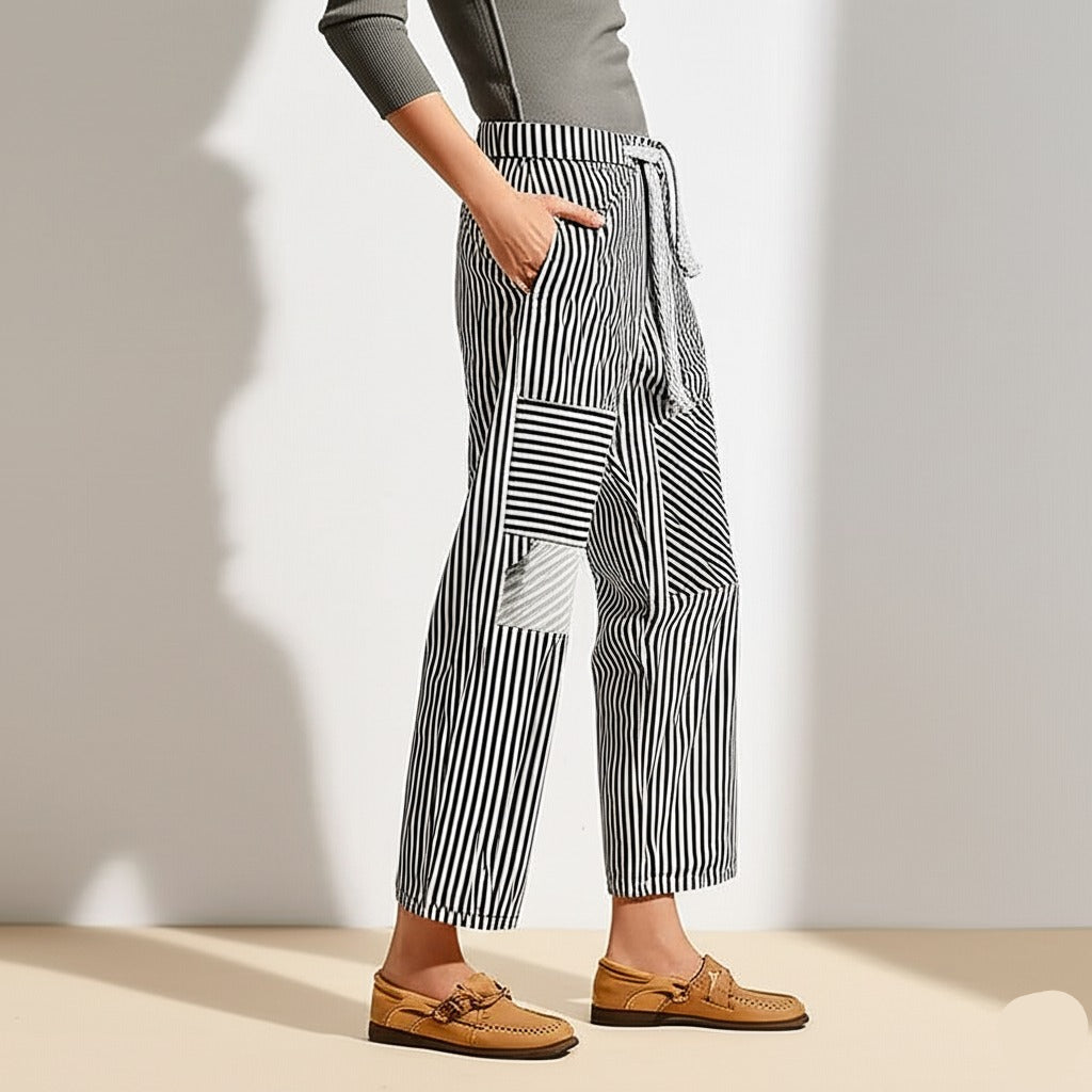 Cove Stripe Pants - Lightweight Cotton Blend - Casual Striped Trousers for Everyday Wear - Available in Multiple Sizes