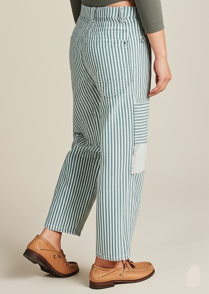 Cove Stripe Pants - Lightweight Cotton Blend - Casual Striped Trousers for Everyday Wear - Available in Multiple Sizes
