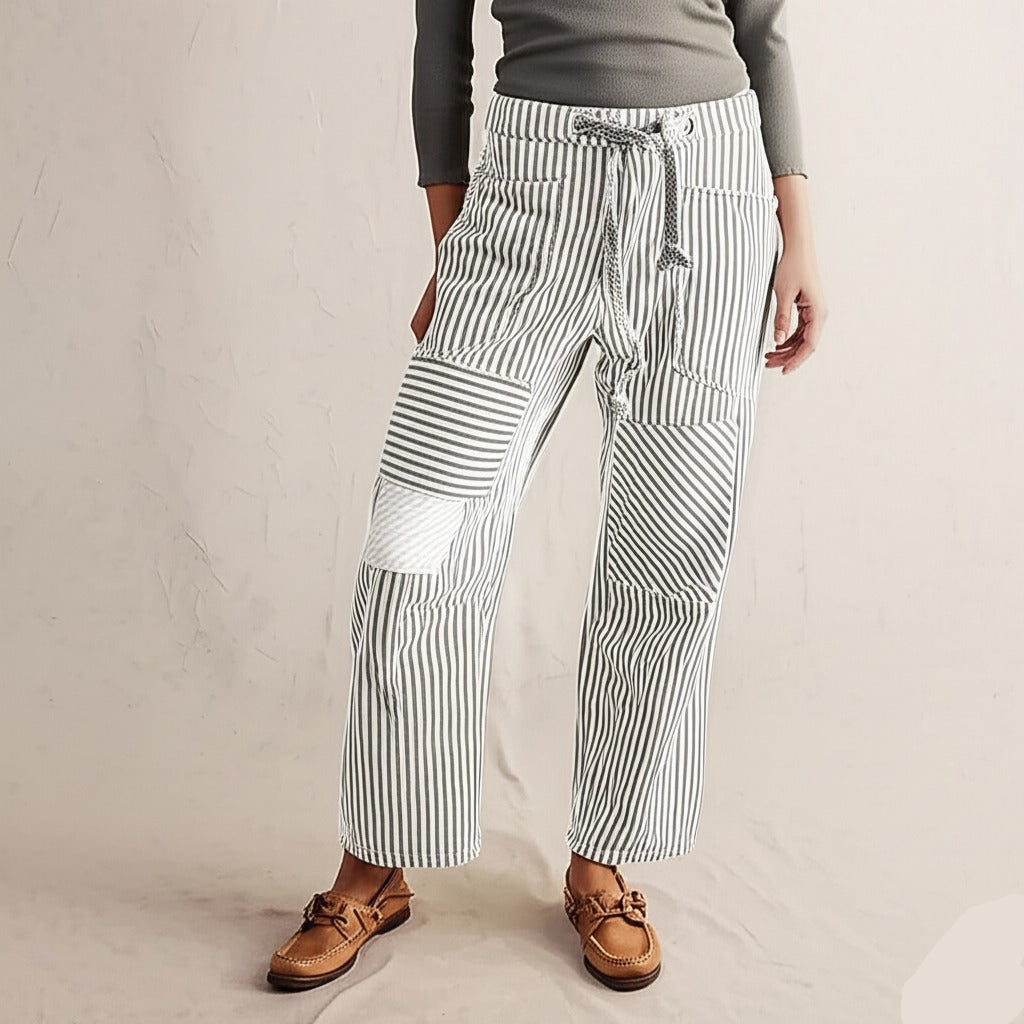 Cove Stripe Pants - Lightweight Cotton Blend - Casual Striped Trousers for Everyday Wear - Available in Multiple Sizes