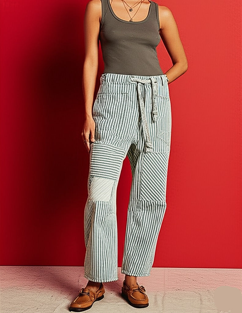 Cove Stripe Pants - Lightweight Cotton Blend - Casual Striped Trousers for Everyday Wear - Available in Multiple Sizes