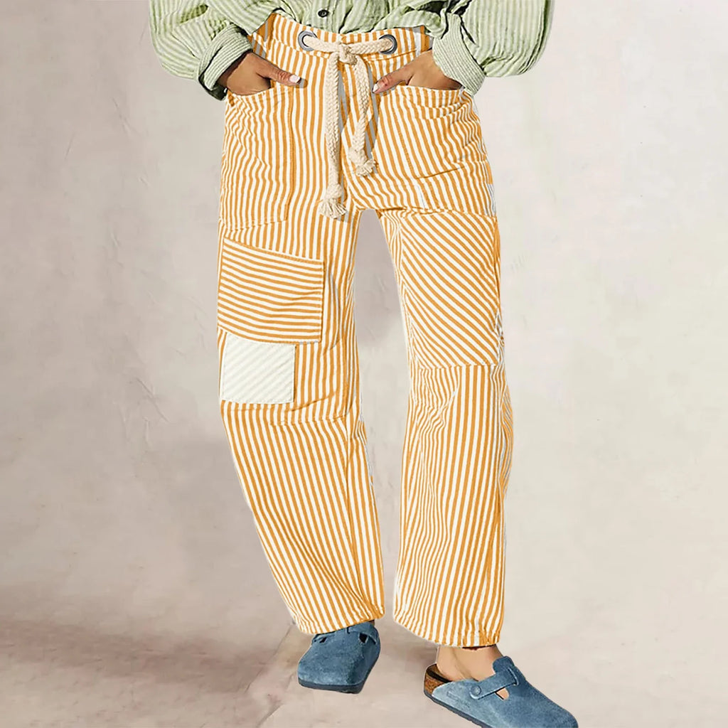 Cove Stripe Pants - Lightweight Cotton Blend - Casual Striped Trousers for Everyday Wear - Available in Multiple Sizes